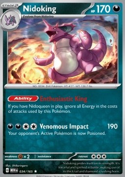 MEW 034/165 Nidoking Holo 