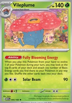 MEW 045/165 Vileplume Holo