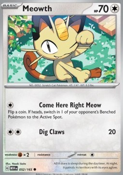 MEW 052/165 Meowth
