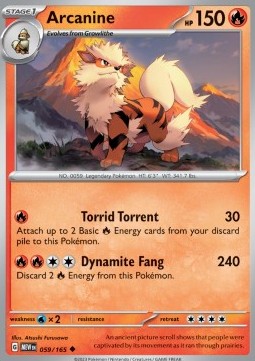 MEW 059/165 Arcanine