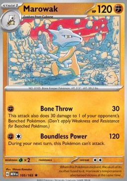 MEW 105/165 Marowak Holo