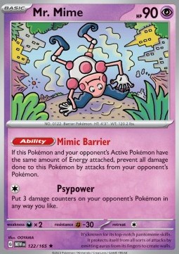 MEW 122/165 Mr. Mime Holo 