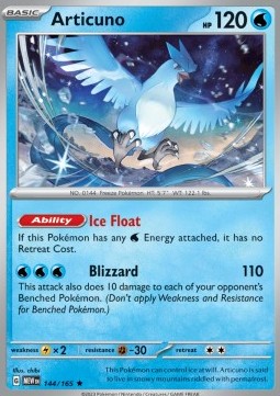 MEW 144/165 Articuno Holo