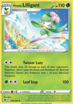 ASR 016/189 Hisuian Lilligant Holo