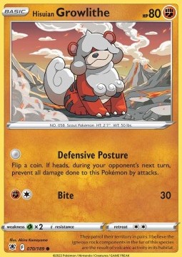 ASR 070/189 Hisuian Growlithe