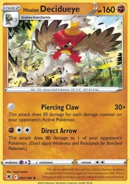 ASR 082/189 Hisuian Decidueye Holo