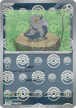 BLK 071/086 Pidove Pokeball Holo