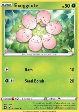 BRS 001/172 Exeggcute Reverse Holo