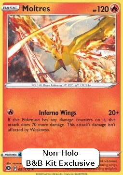 BRS 021/172 Moltres Non Holo B&B Kit