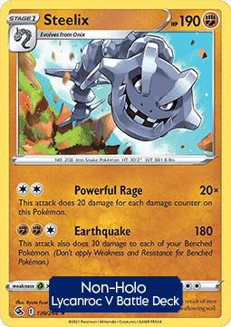 FST 139/264 Steelix Non Holo Lucario V Battle Deck