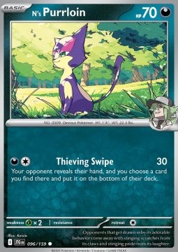 JTG 096/159 N's Purrloin Reverse Holo