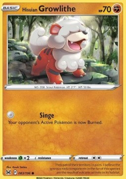 LOR 083/196 Hisuian Growlithe