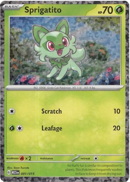 M23 001/015 Sprigatito Holo