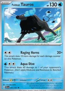 PAL 041/193 Paldean Tauros Reverse Holo