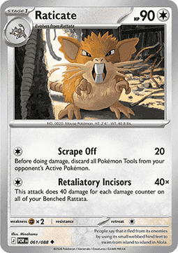 POR 061/088 Raticate