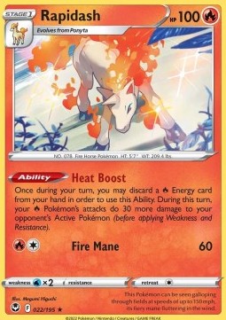 SIT 022/195 Rapidash Holo