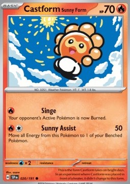 SSP 020/191 Castform Sunny Form Reverse Holo