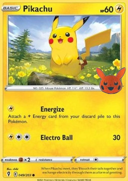 BOO 049/203 Pikachu Halloween Stamp