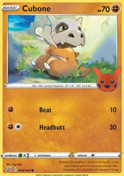 BOO 069/163 Cubone Halloween Stamp
