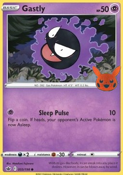 BOO 055/198 Gastly Halloween Stamp