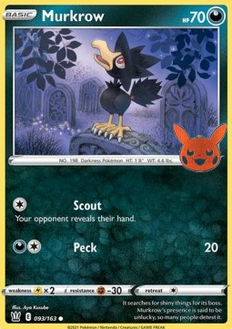 BOO 093/163 Murkrow Halloween Stamp