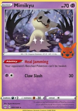 BOO 081/203 Mimikyu Holo Halloween Stamp