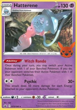 BOO 073/198 Hatterene Holo Halloween Stamp