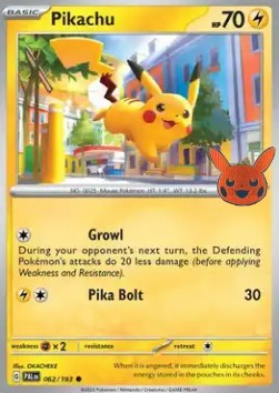 BOO23 062/193 Pikachu Holo Halloween Stamp
