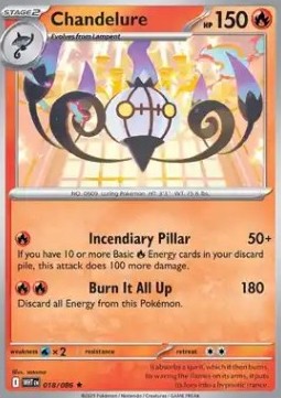 WHT 018/086 Chandelure Holo